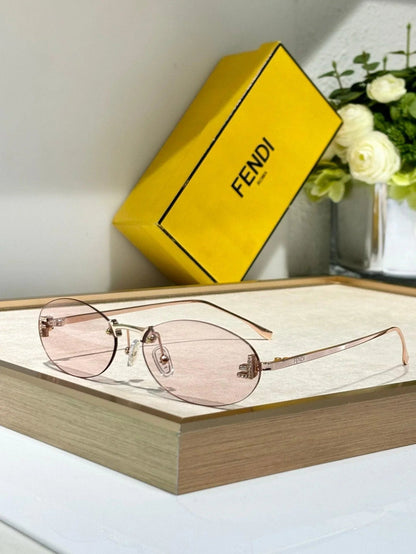 Fendi First FE4075US sunglasses in metal oval shape Women&