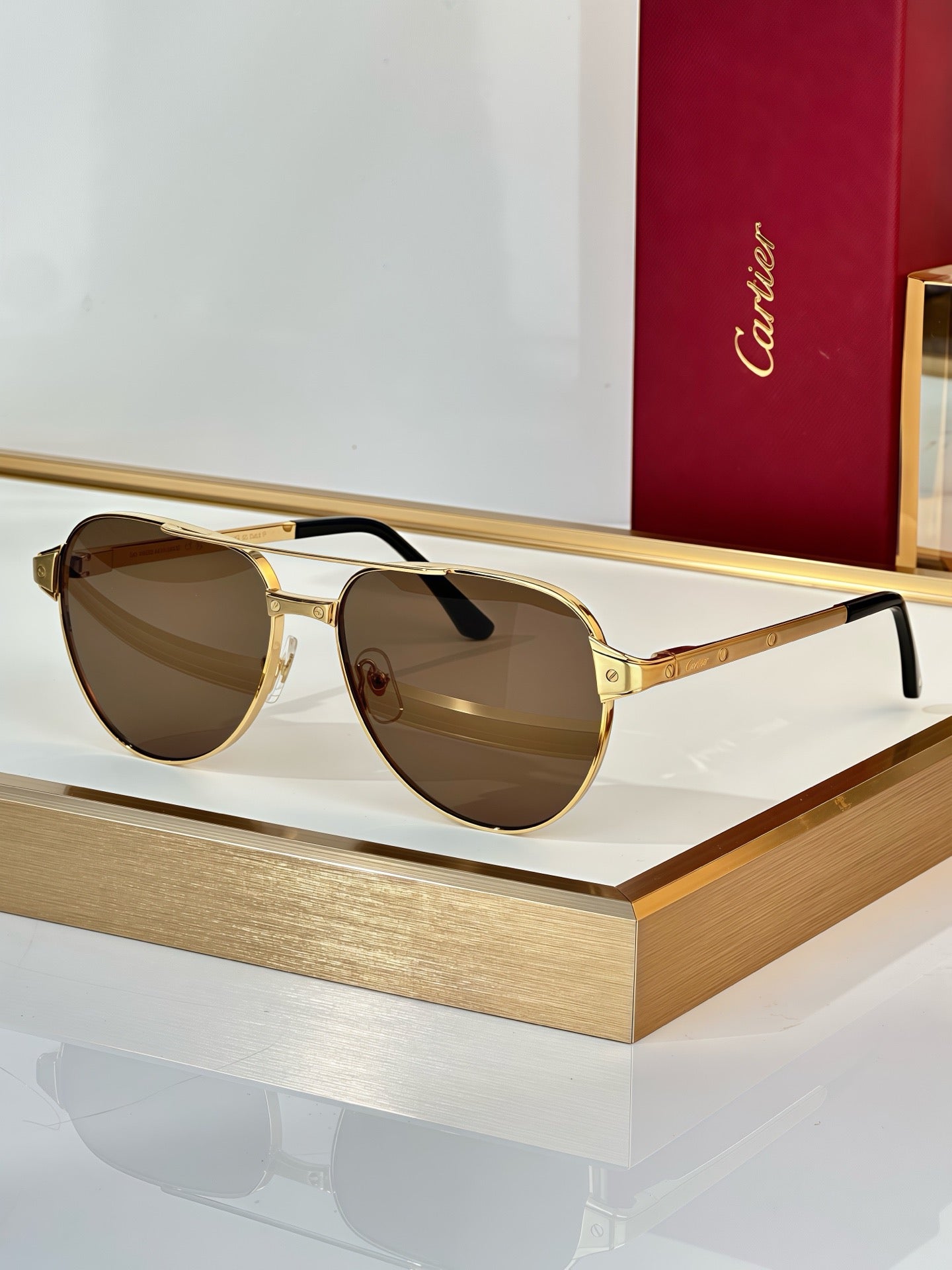 Cartier Exception POLARISED CT0425S 001 Sunglasses Pilot 59-16-140 ✨