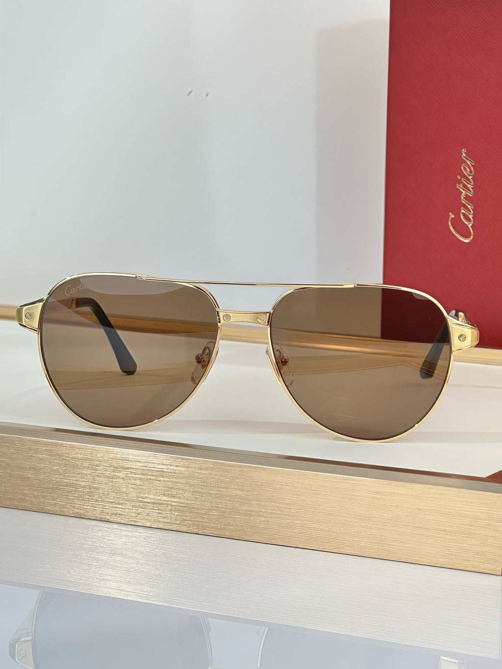 Cartier Exception POLARISED CT0425S 001 Sunglasses Pilot 59-16-140 ✨