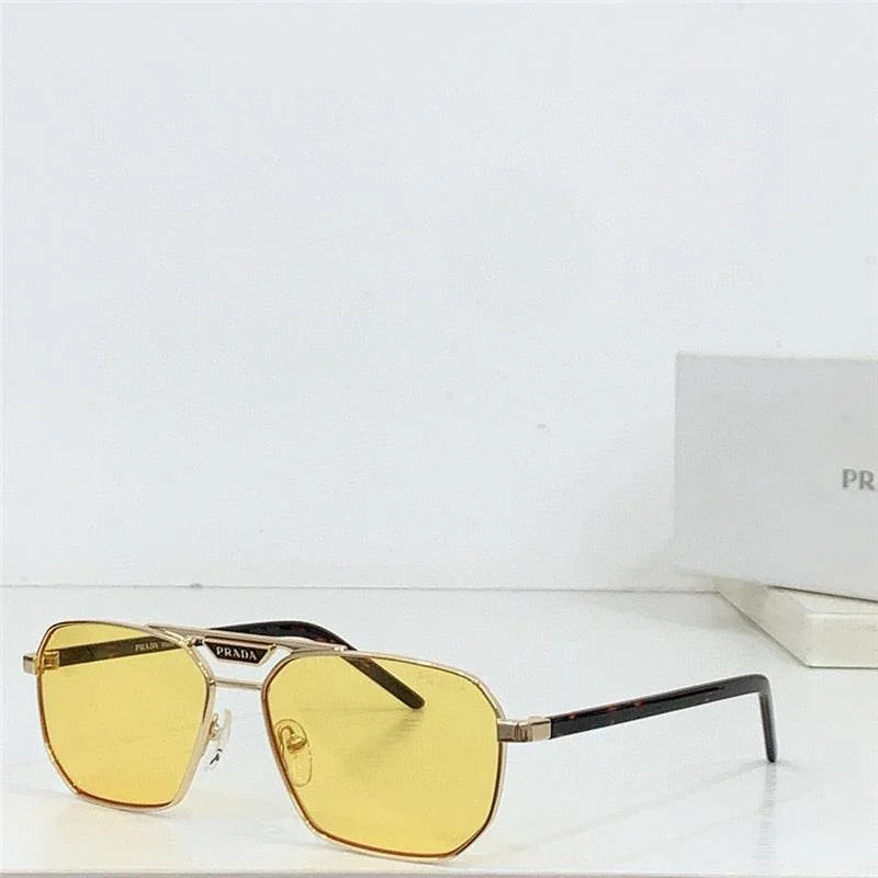 PRADA SPR 58Y Rectangle shape  Metal Sunglasses Unisex  🟥