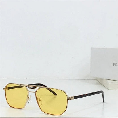 PRADA SPR 58Y Rectangle shape  Metal Sunglasses Unisex  🟥
