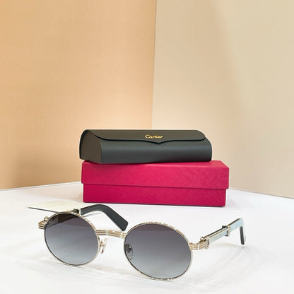 Cartier Première Round-Frame Gold-Tone and Wood  CT0464S Sunglasses 🐆 $3500