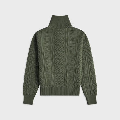 Loewe Zip Up Sweater - Khaki Green
