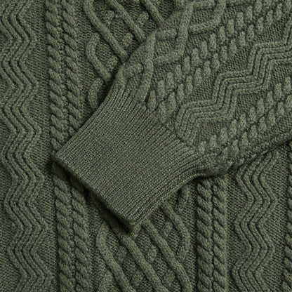 Loewe Zip Up Sweater - Khaki Green