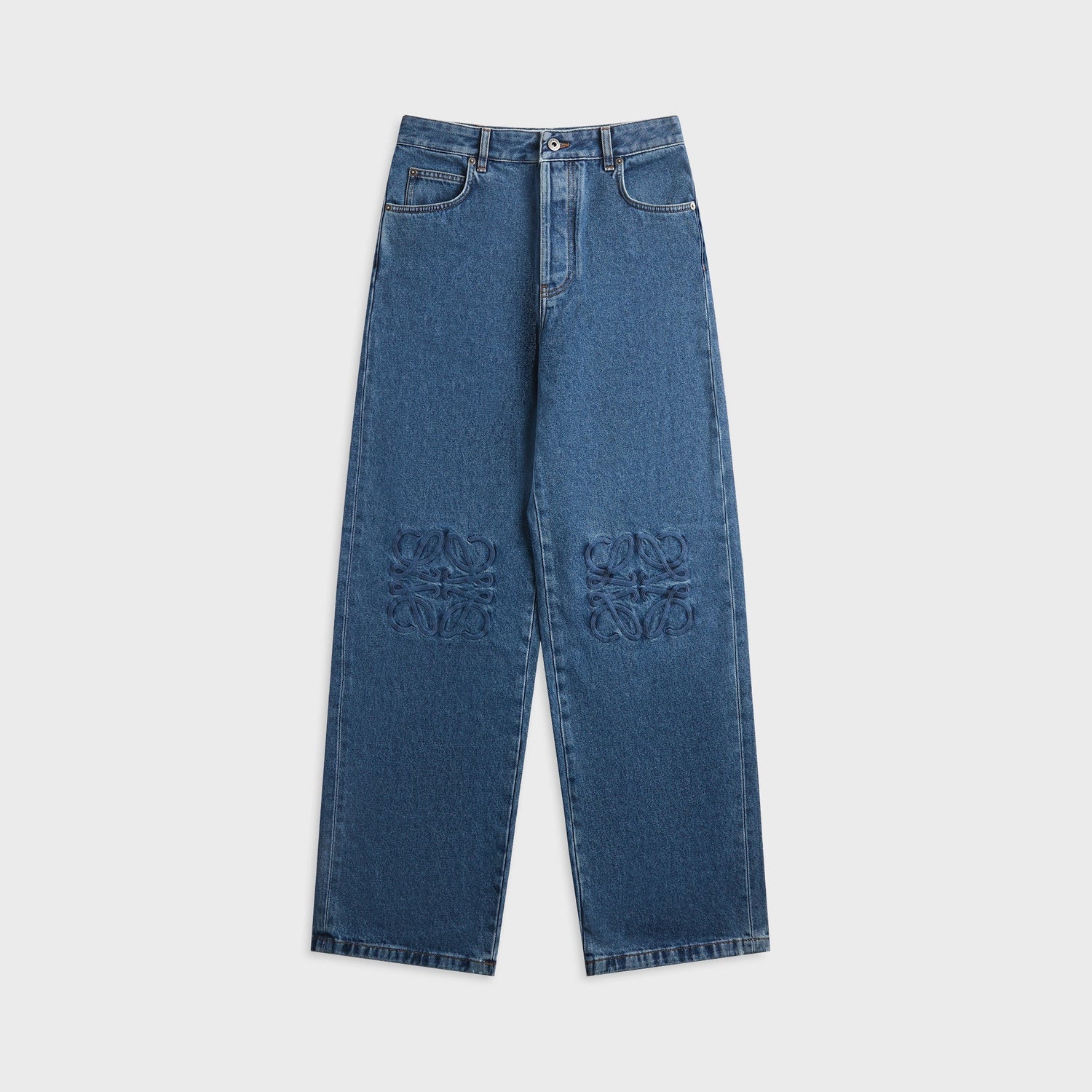 Loewe Anagram Baggy Jeans - Jeans Blue