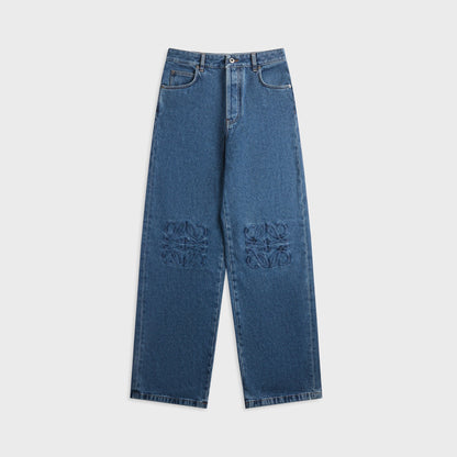 Loewe Anagram Baggy Jeans - Jeans Blue