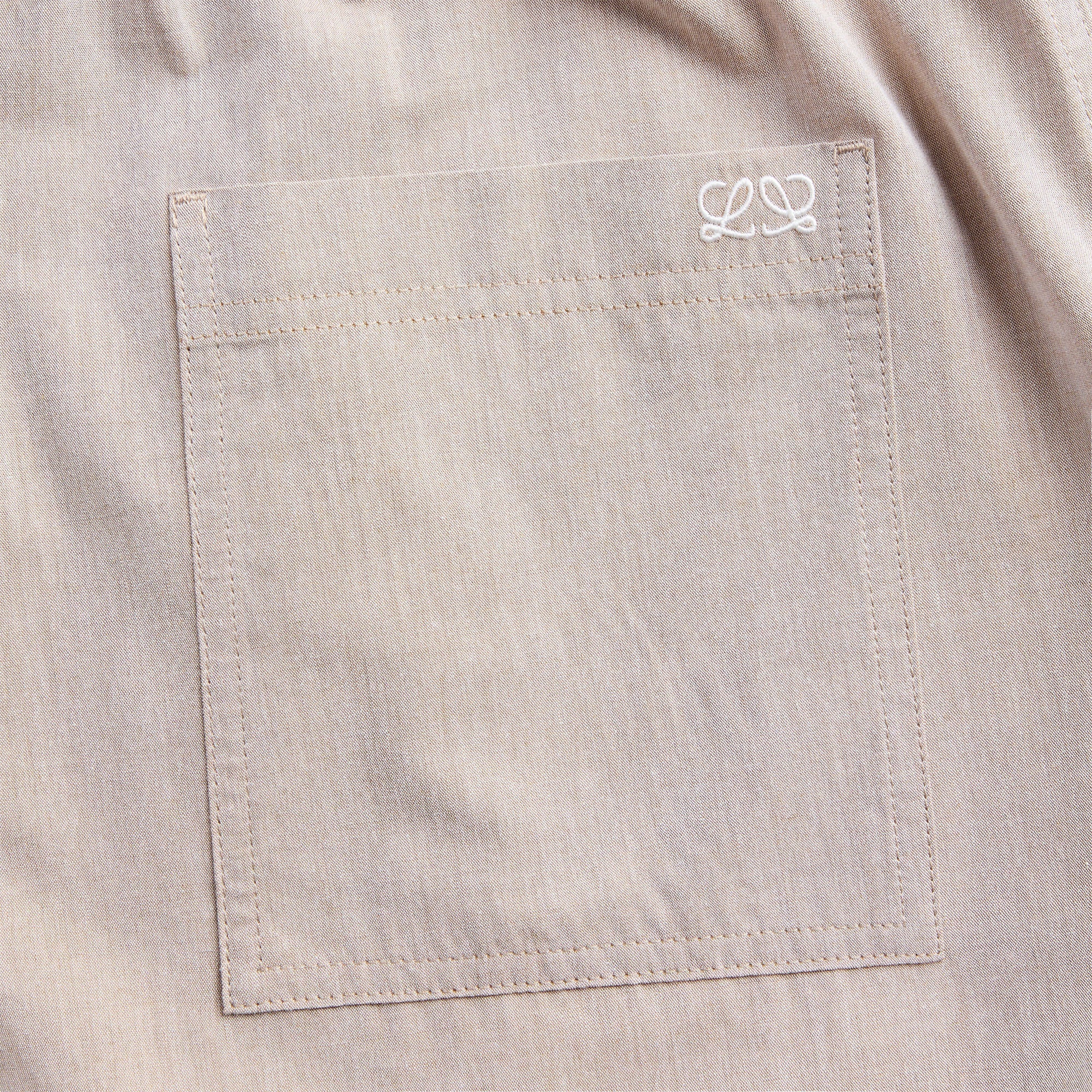 Loewe Turn-Up Cotton Short - Beige