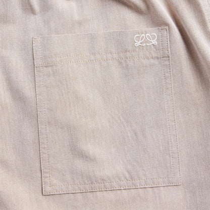 Loewe Turn-Up Cotton Short - Beige