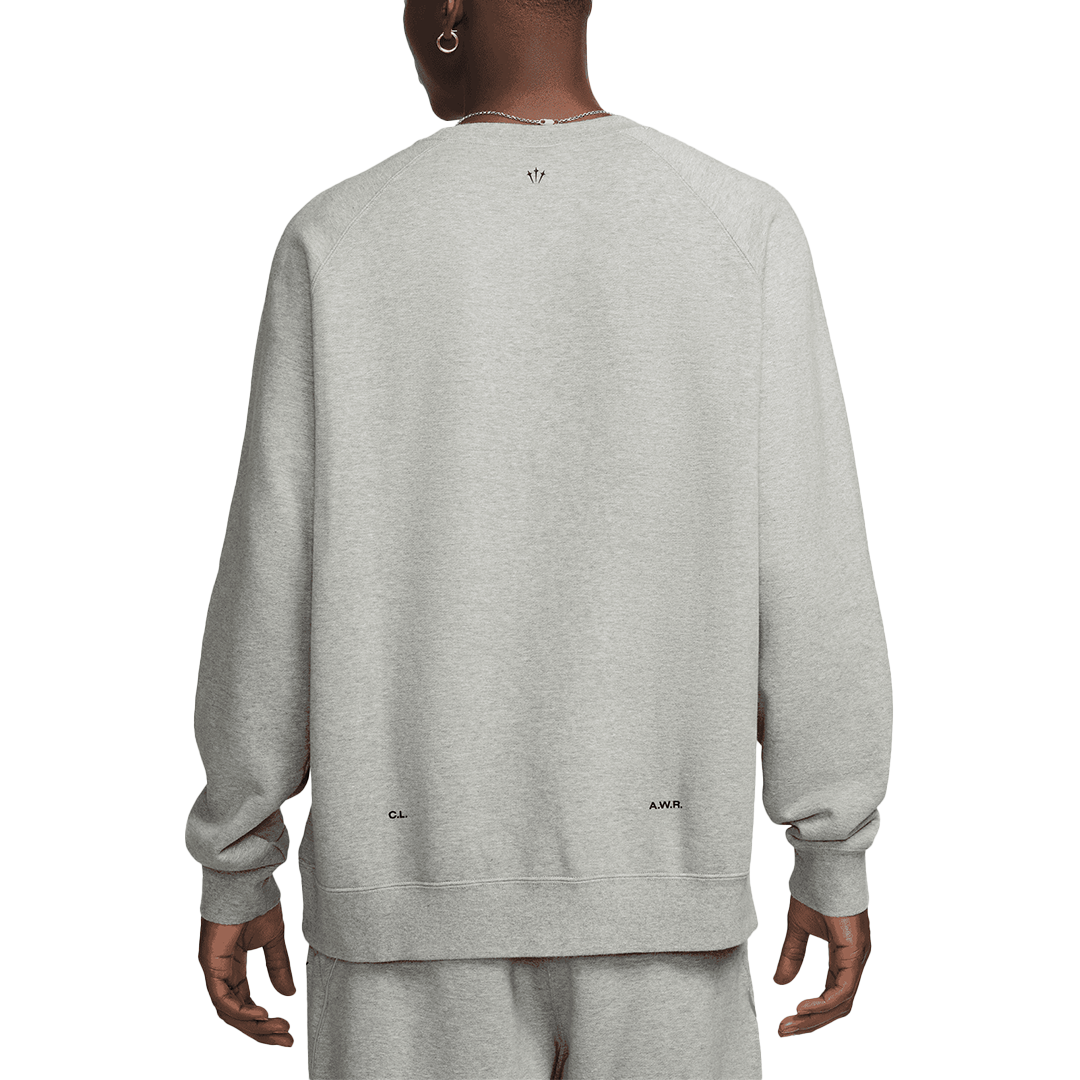 FLEECE CREWNECK DARK GREY HEATHER