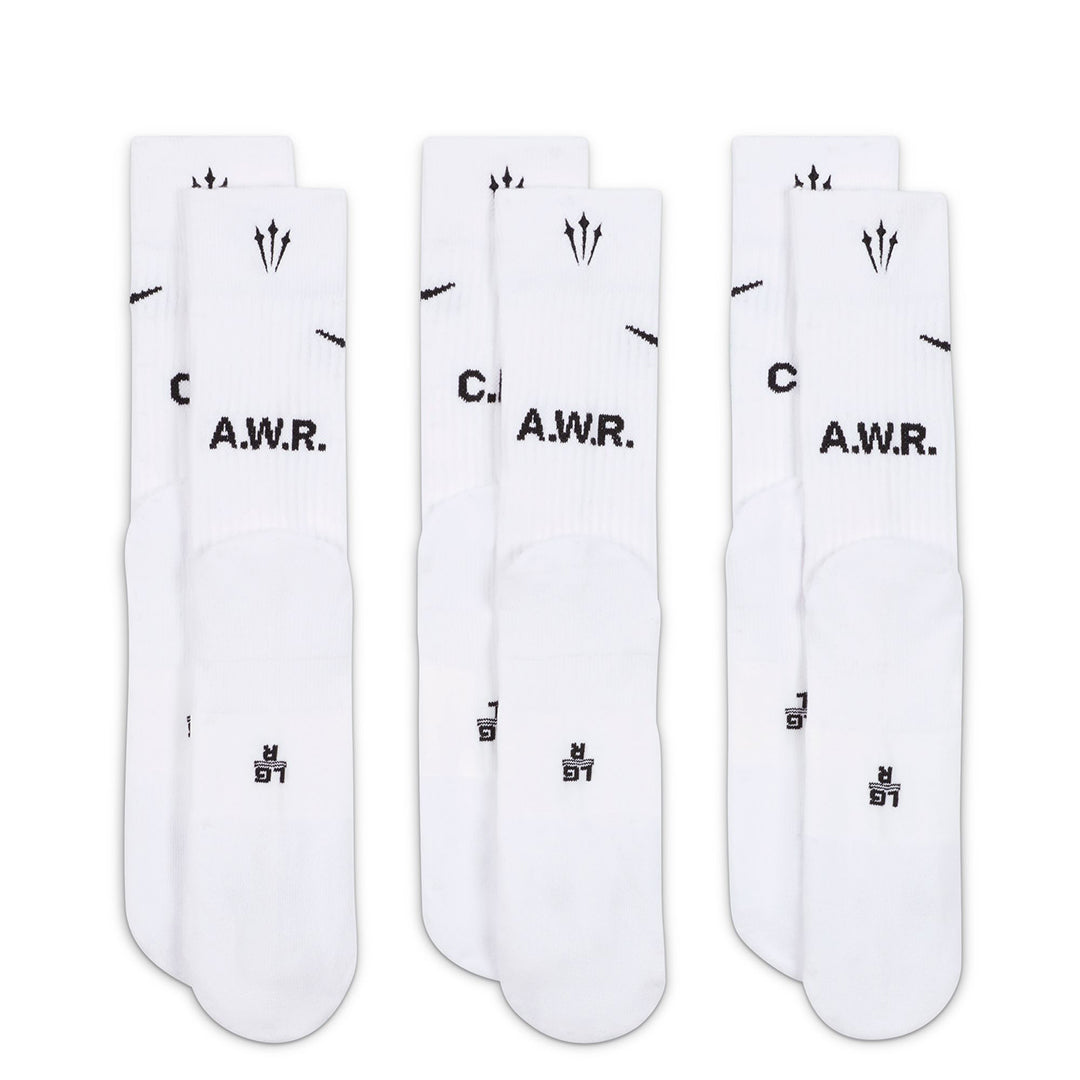 NOCTA CREW SOCKS WHITE (3 PAIRS)