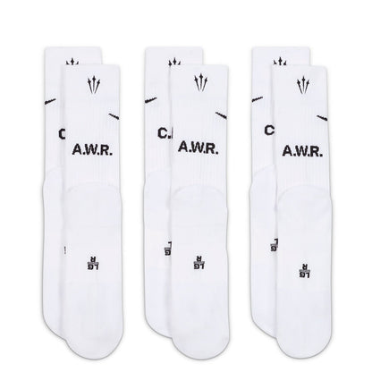 NOCTA CREW SOCKS WHITE (3 PAIRS)