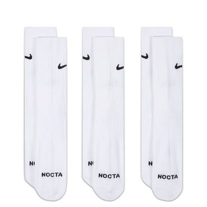 NOCTA CREW SOCKS WHITE (3 PAIRS)