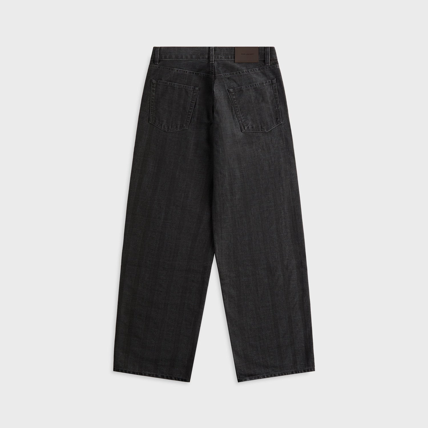 Our Legacy Vast Cut Denim Jean - Black Coated Herringbone