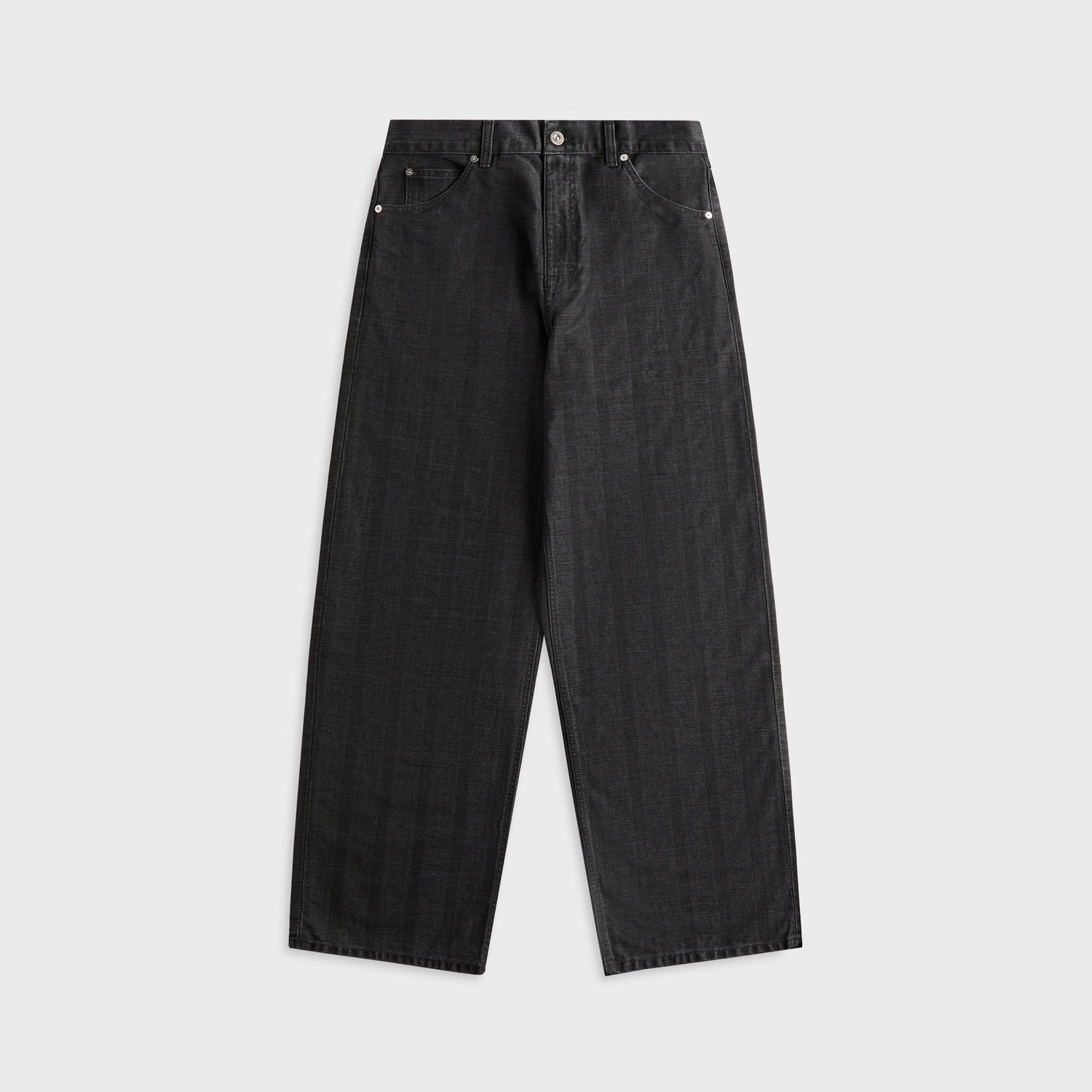 Our Legacy Vast Cut Denim Jean - Black Coated Herringbone