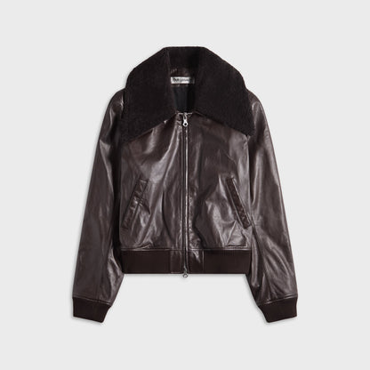 Our Legacy Pharos Bomber - Umber Brown Fluid Calfskin