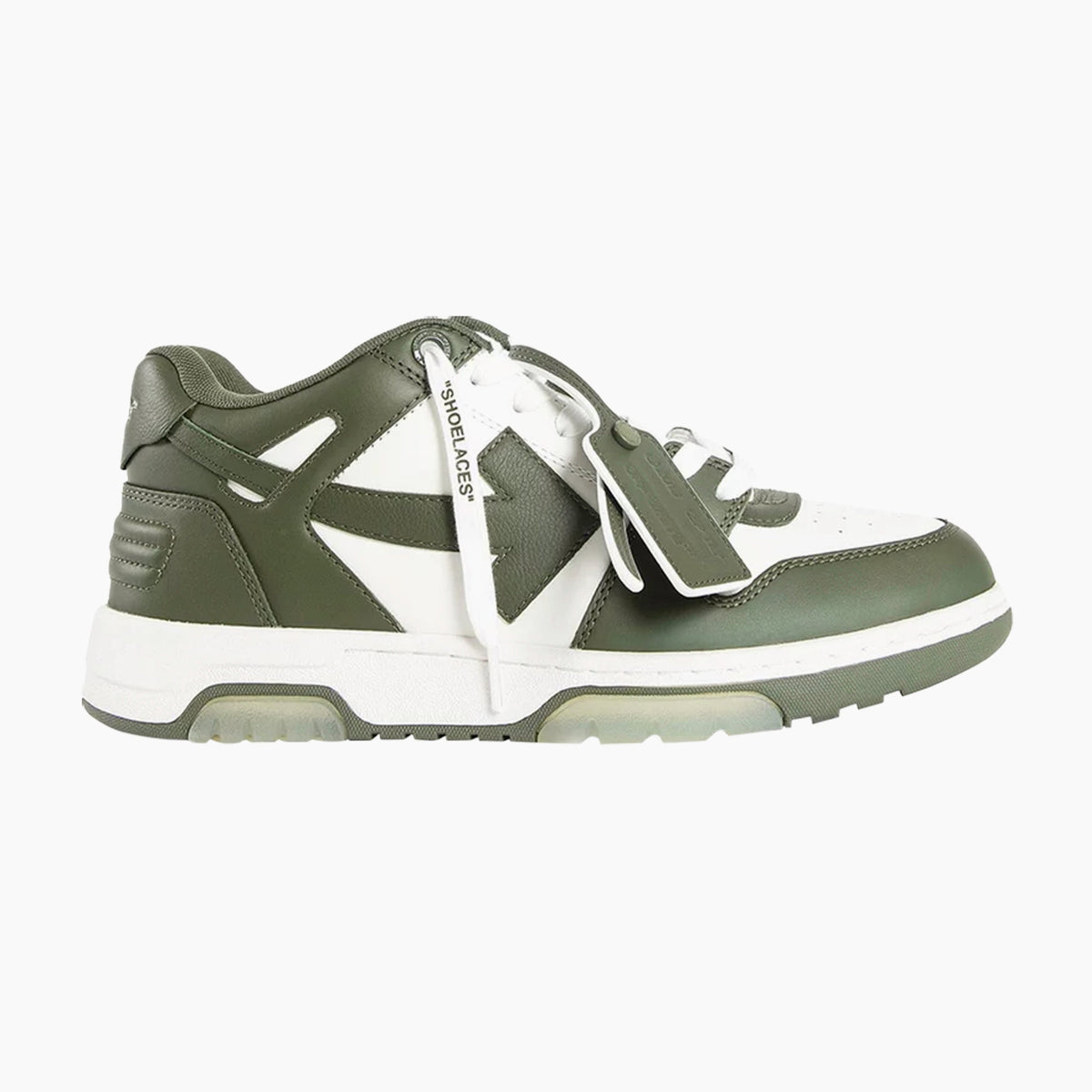 Off-White Out Of Office  Low Tops Military Green White