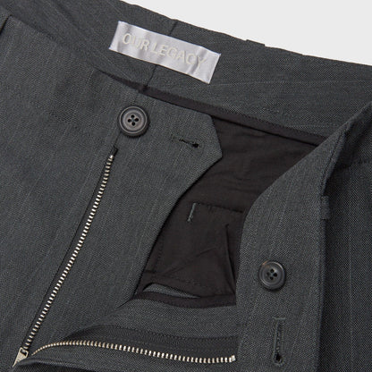 Our Legacy Split Short - Shark Pinstripe