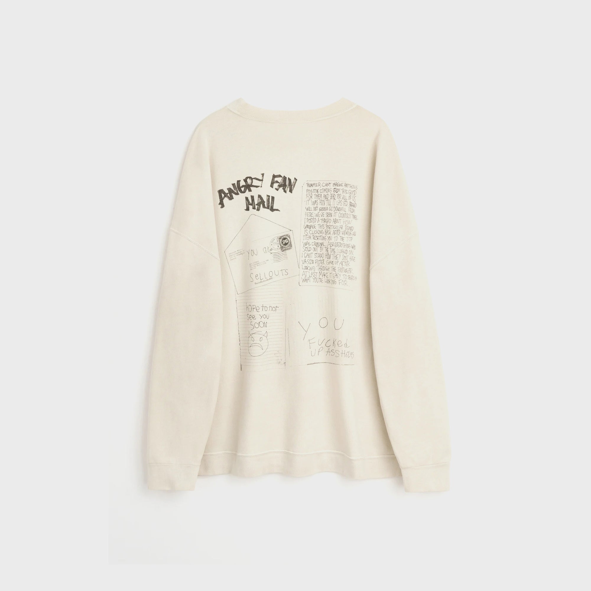 Our Legacy Slack Sweatshirt - Angry Fan Mail Print