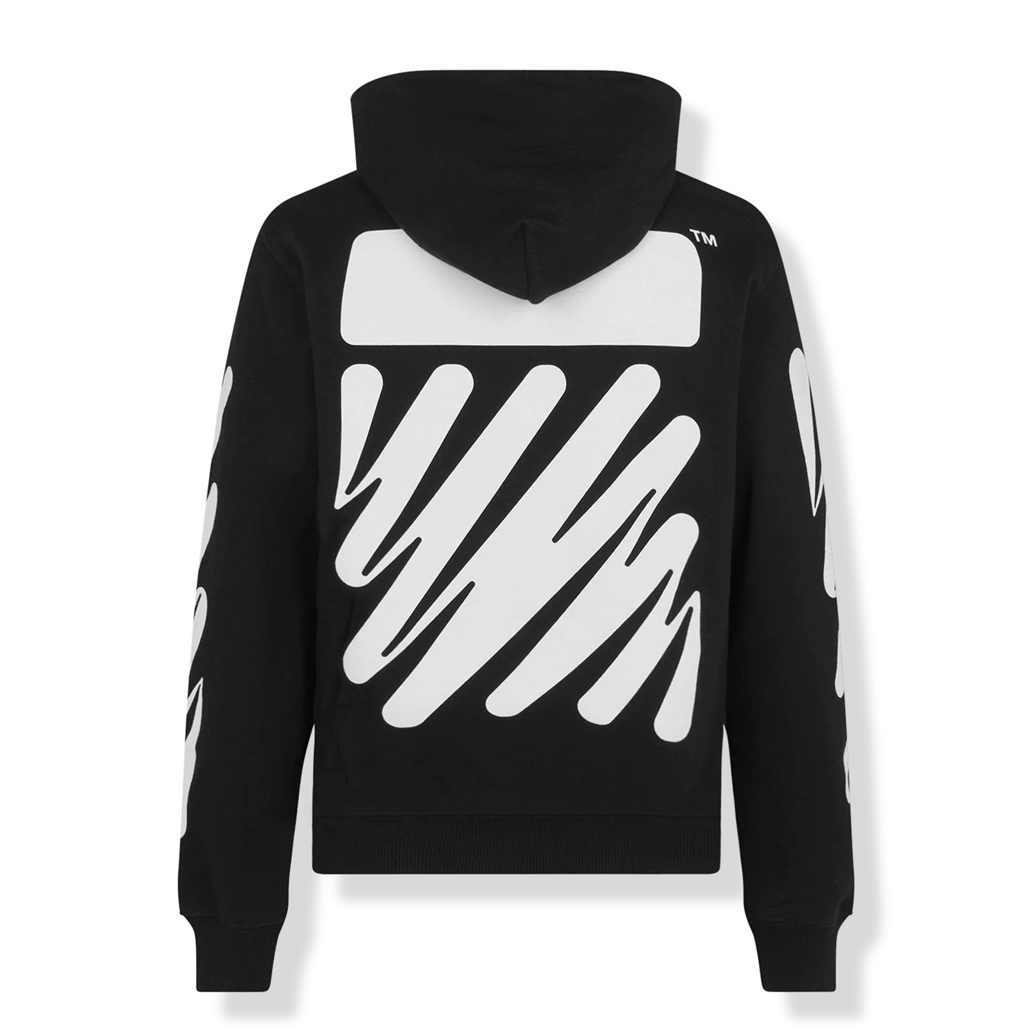 Off-White Wave Diagonal Zip-Up Black Hoodie Secondary image