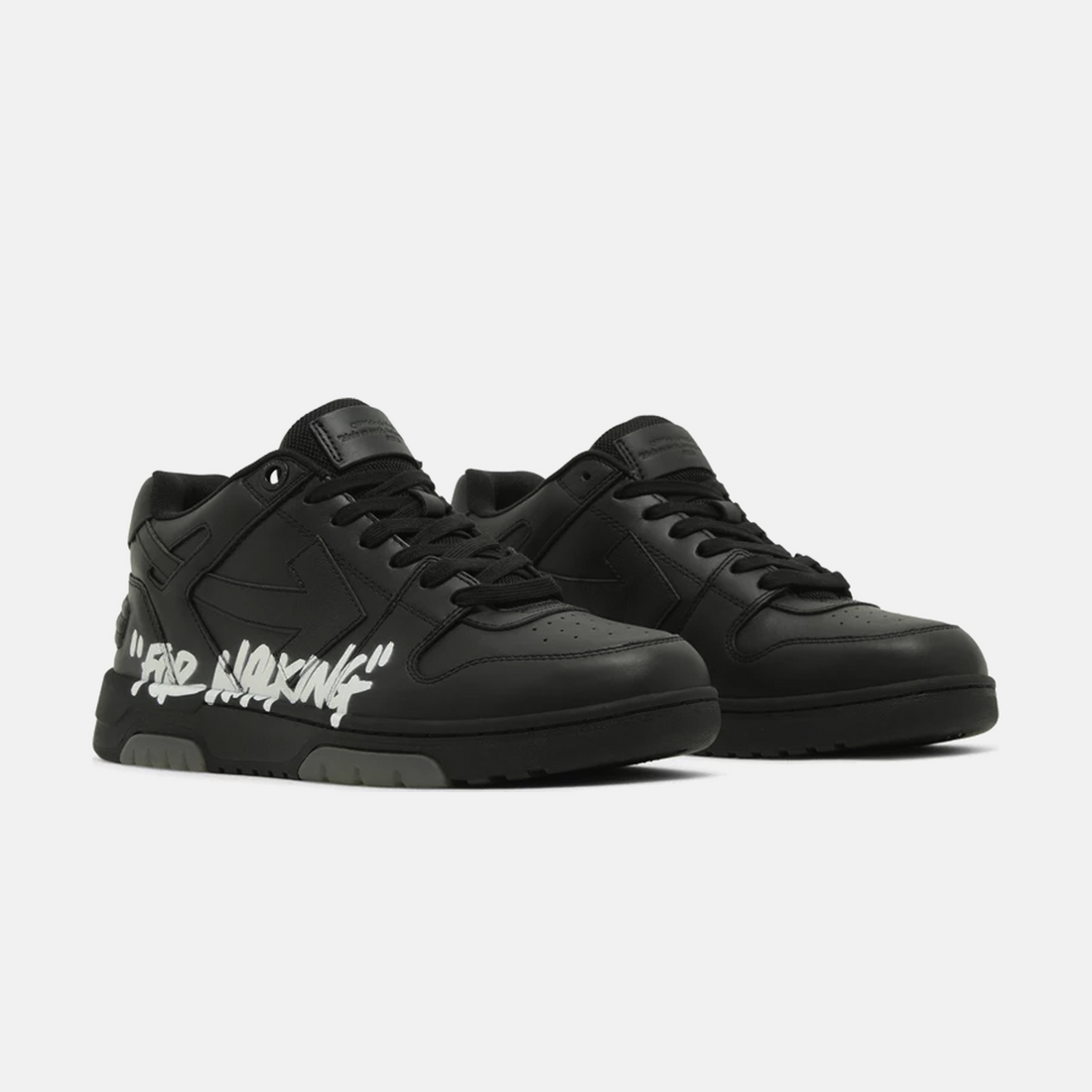 Off-White Out Of Office For Walking” Low Tops Black White