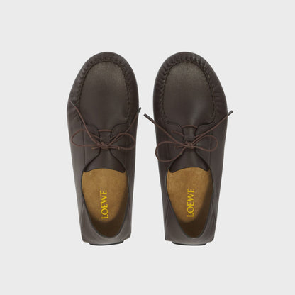 Loewe Rambla Boat Shoe - Dark Brown