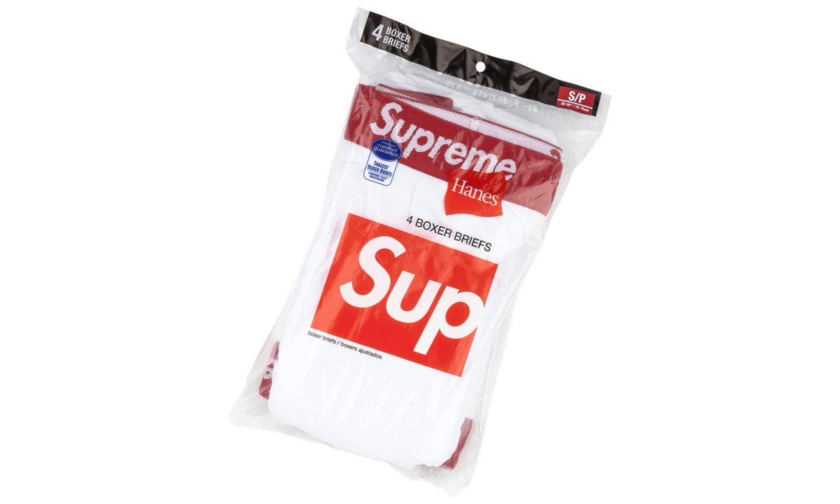 Hanes Tagless Boxer Briefs (4) "White" SU0642