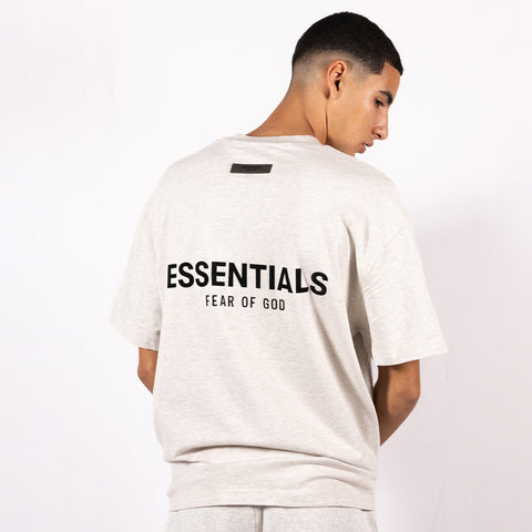 Essentials T-shirt Light Oatmeal Gris Clair Fear Of God