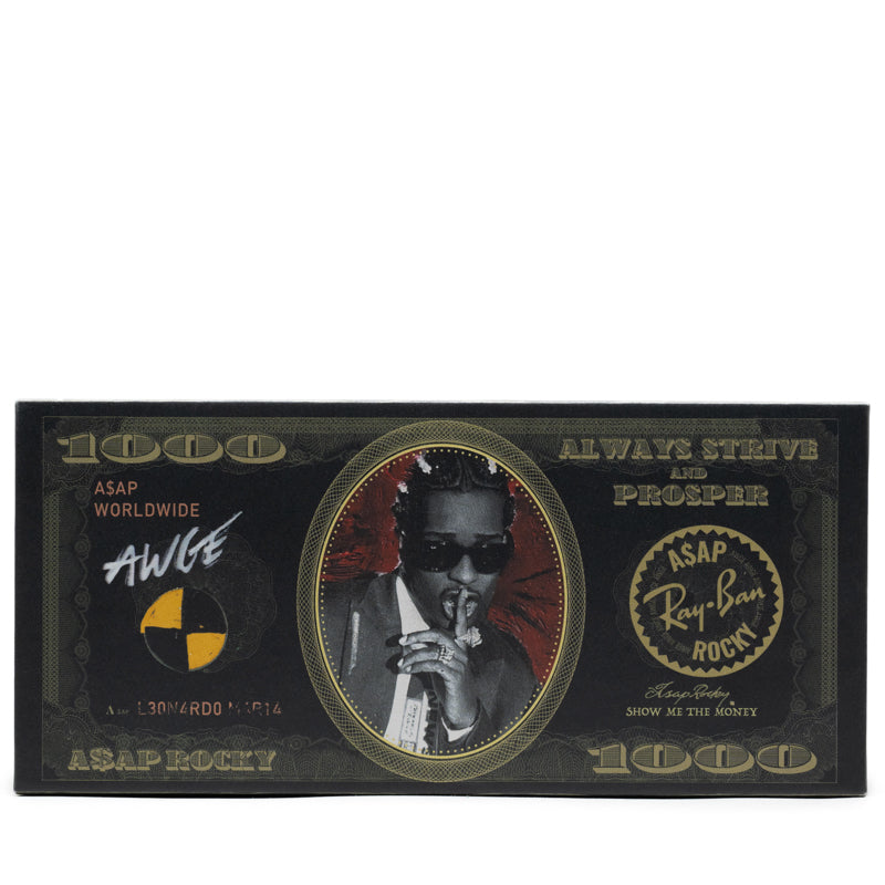 A$AP Rocky x Ray-Ban Mega Balorama - Polished Black/Dark Grey