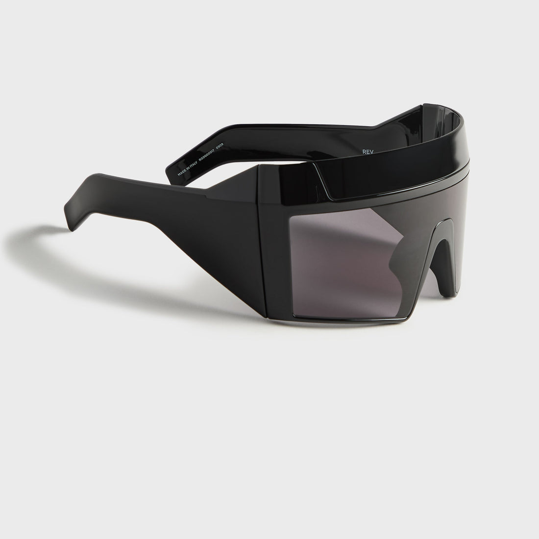 Rick Owens Rev Shiny Shield Sunglasses - Black