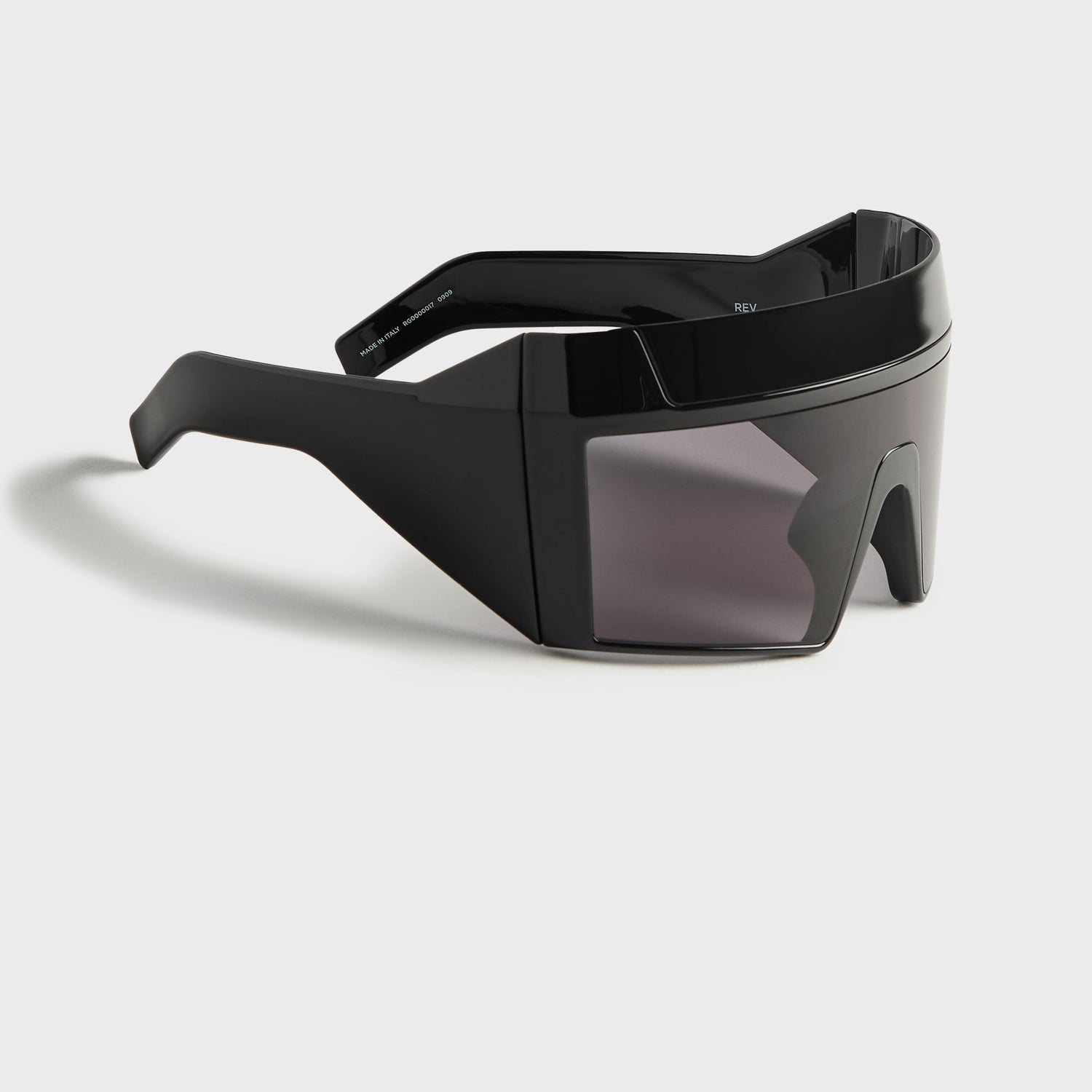 Rick Owens Rev Shiny Shield Sunglasses - Black