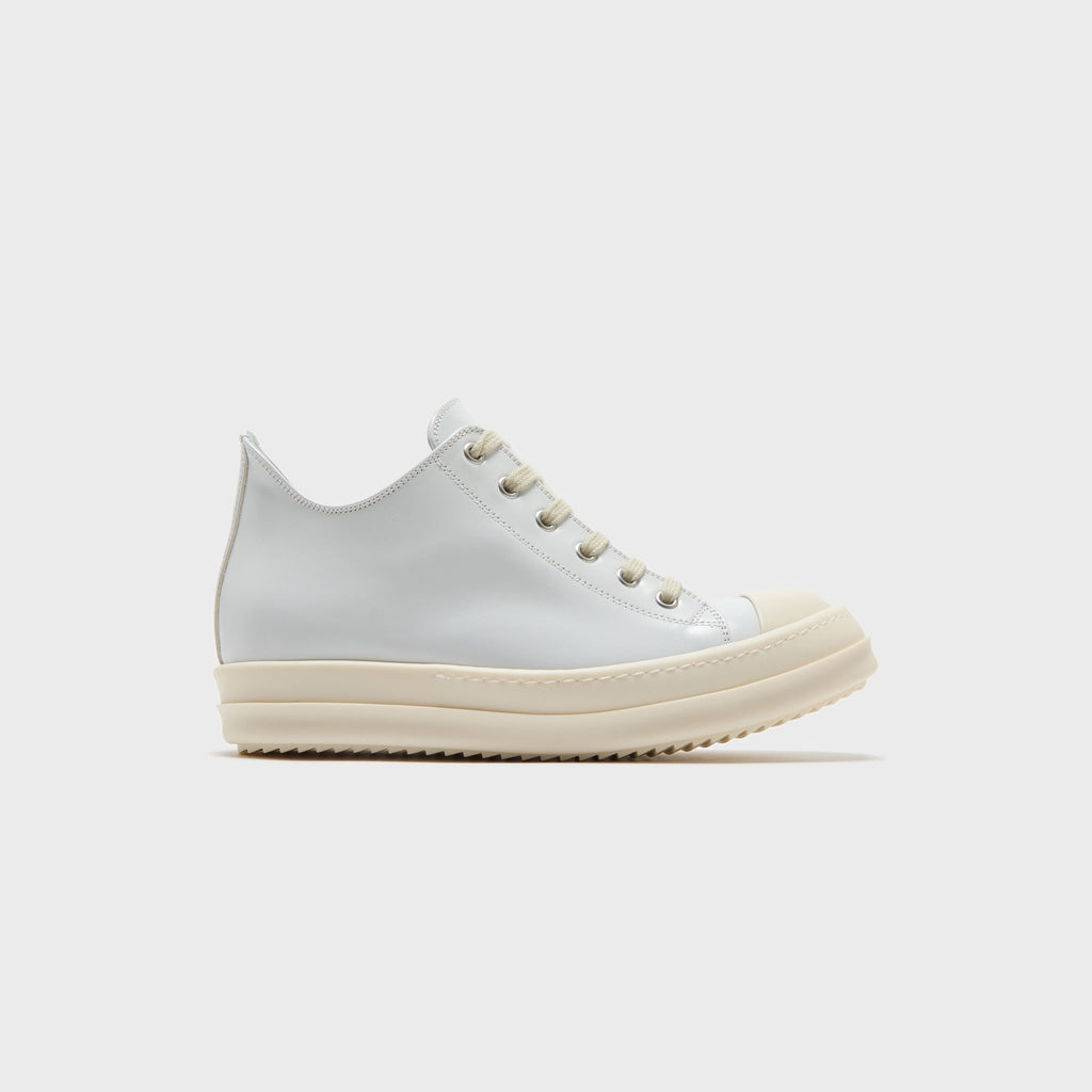 Rick Owens WMNS Scarpe in Pelle Low Sneaks – Chalk / White / Milk / Milk