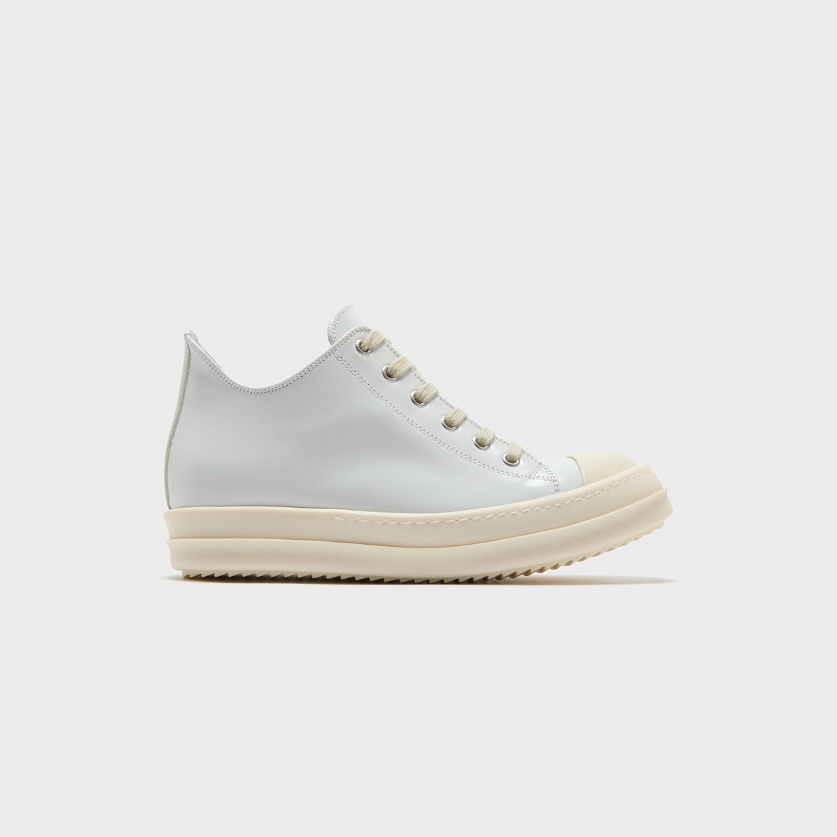 Rick Owens WMNS Scarpe in Pelle Low Sneaks – Chalk / White / Milk / Milk