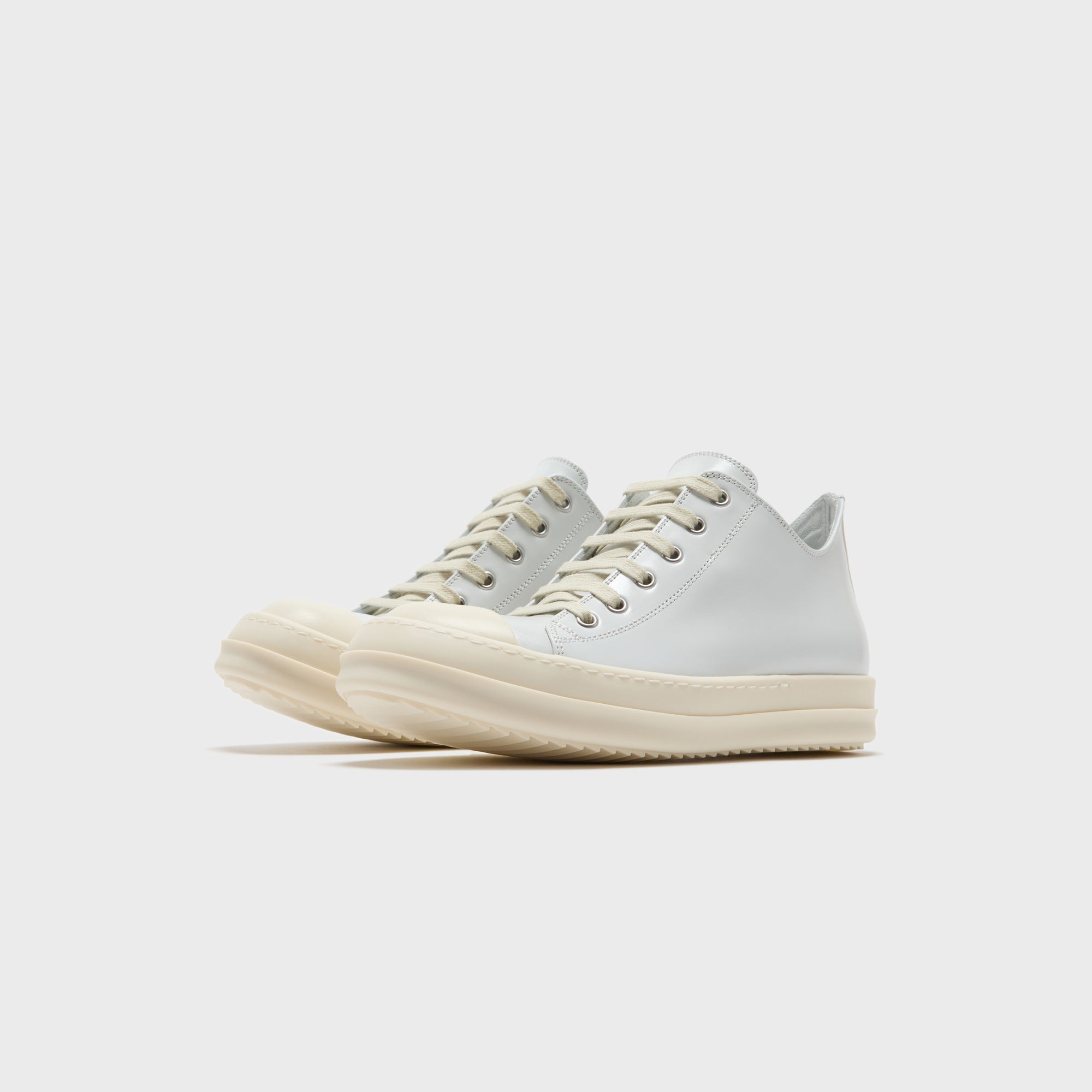 Rick Owens WMNS Scarpe in Pelle Low Sneaks – Chalk / White / Milk / Milk Secondary image