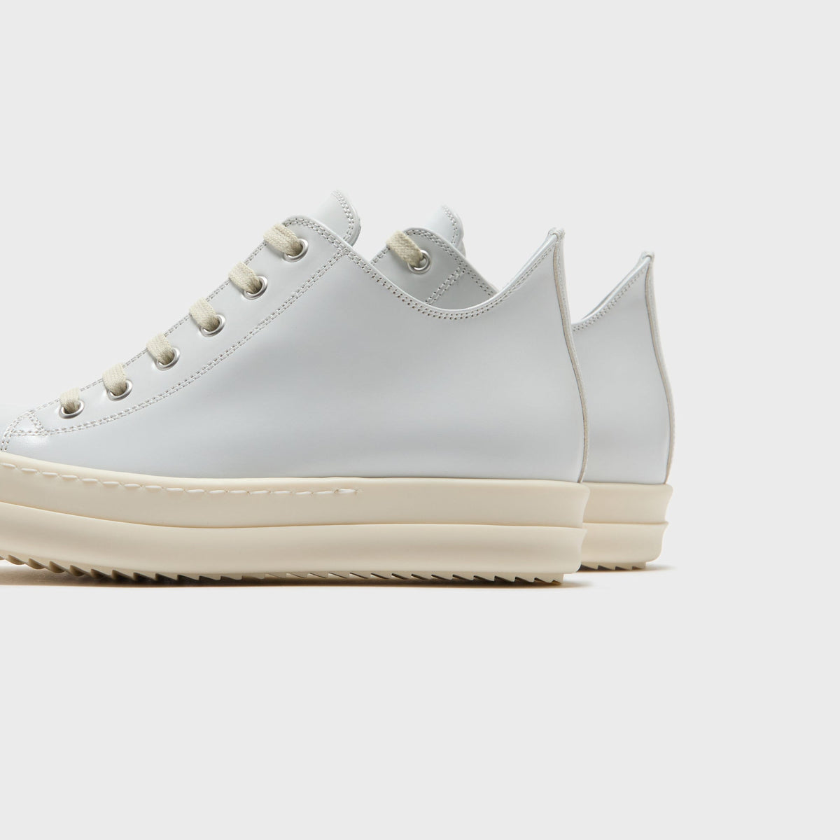 Rick Owens WMNS Scarpe in Pelle Low Sneaks – Chalk / White / Milk / Milk