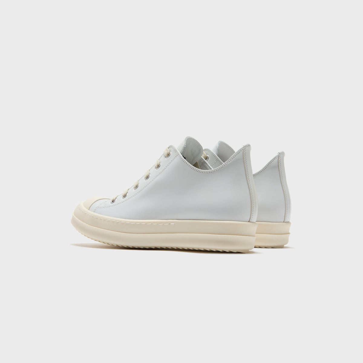 Rick Owens WMNS Scarpe in Pelle Low Sneaks – Chalk / White / Milk / Milk