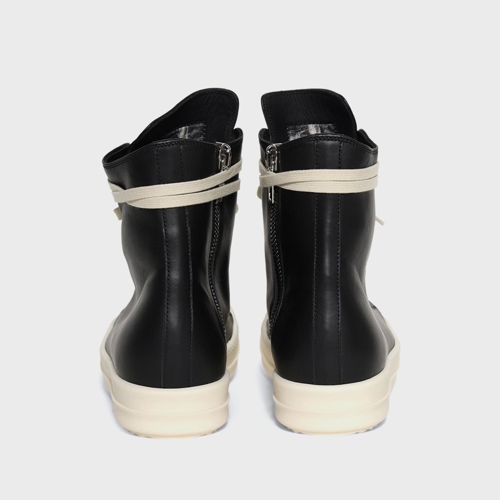 Rick Owens WMNS Hollywood Calf Leather Sneakers – Pelle Black / Milk / Milk