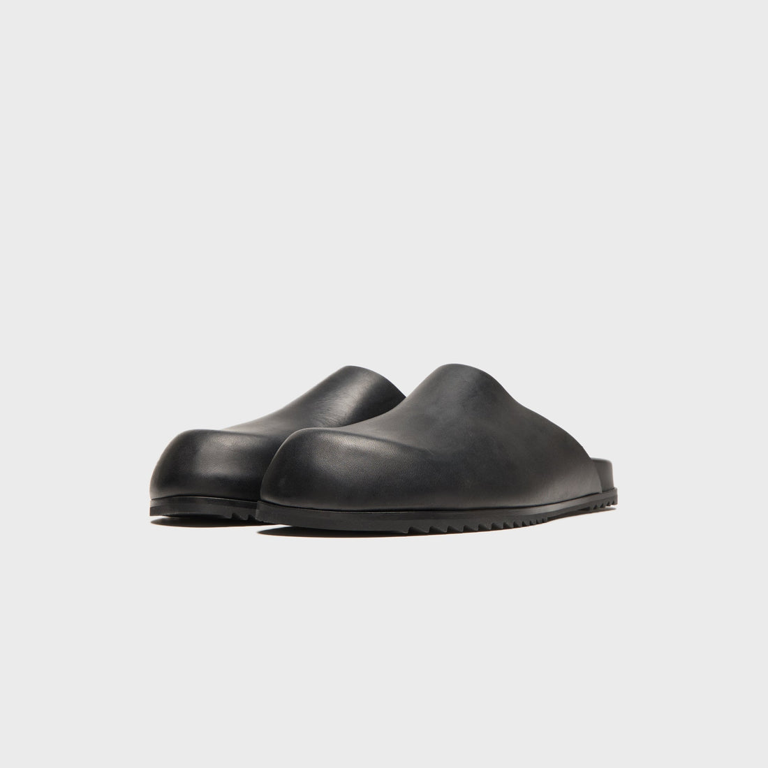 Rick Owens Black Temple Mule Granola Loafers - Pelle Black