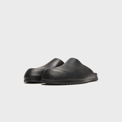 Rick Owens Black Temple Mule Granola Loafers - Pelle Black