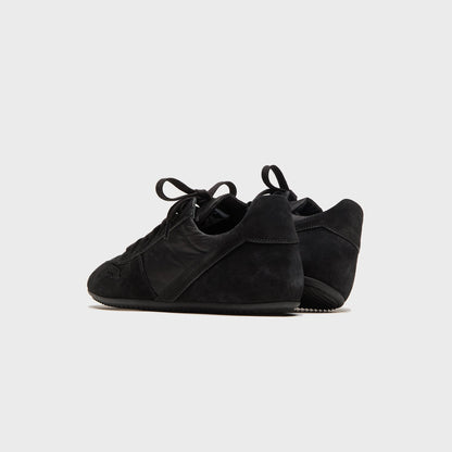 Rick Owens Minimal Suede Trimmed Sneaks - Black / Black / Black