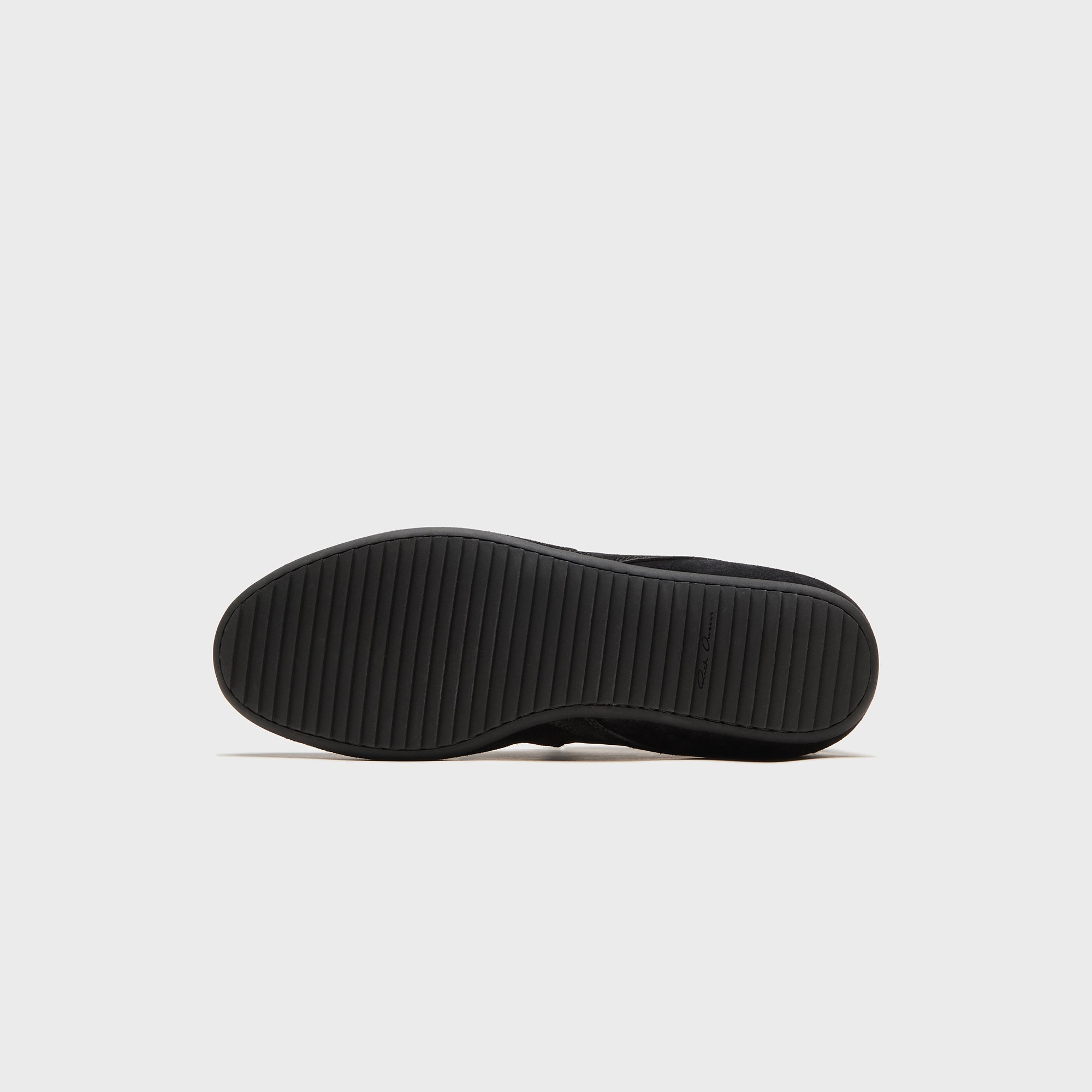 Rick Owens Minimal Suede Trimmed Sneaks - Black / Black / Black