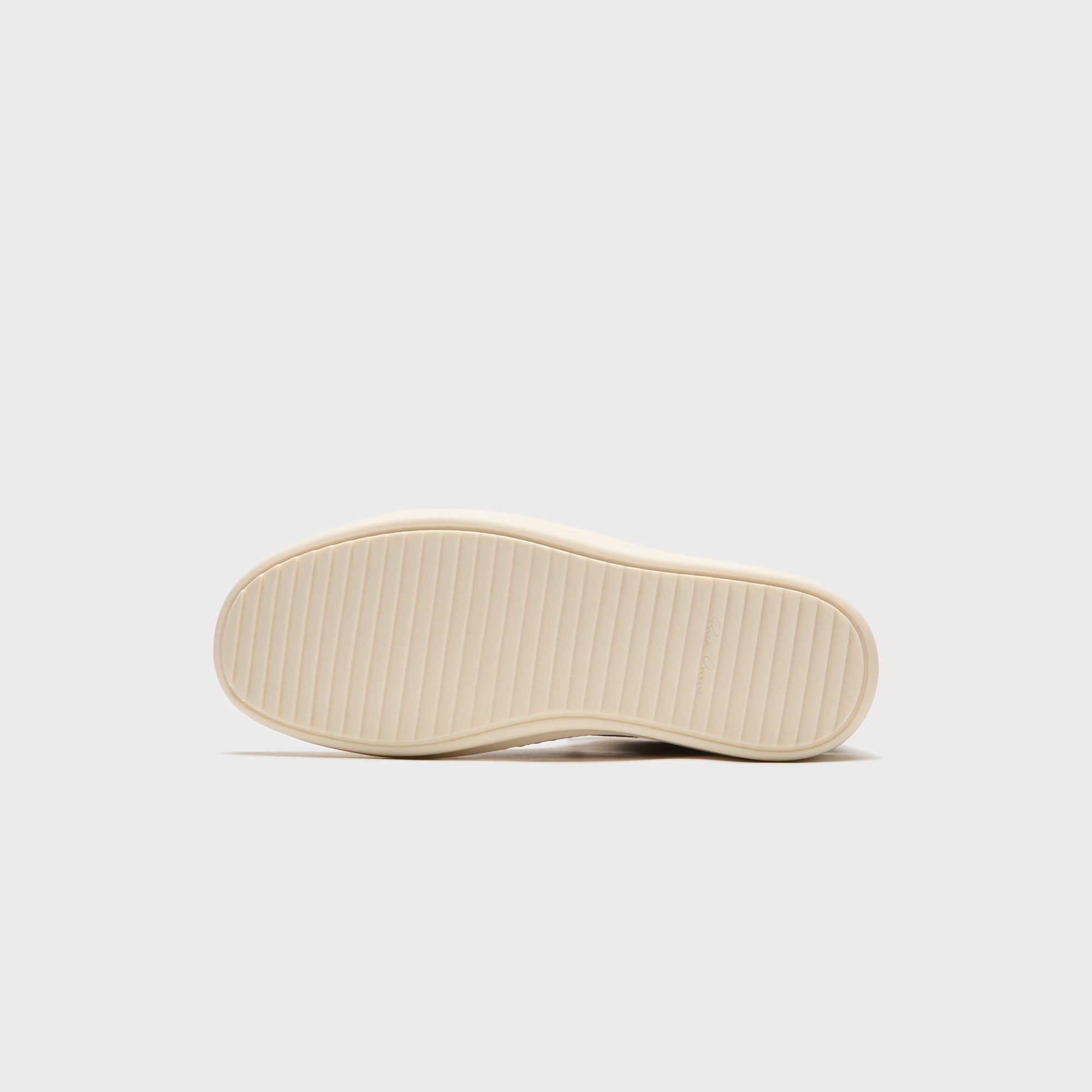 Rick Owens Temple Sumi Suede High Top Sneakers - Brown / Milk / Milk