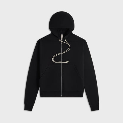 Rick Owens Zipped Hoodie - Black
