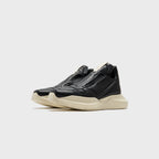 Rick Owens Scarpe Pelle Geth Runner – Black / Milk / Milk