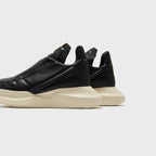 Rick Owens Scarpe Pelle Geth Runner – Black / Milk / Milk