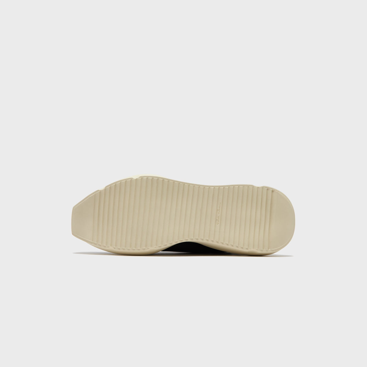 Rick Owens Scarpe Pelle Geth Runner – Black / Milk / Milk