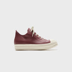 Rick Owens Scarpe In Pelle Low Sneaker – Rosewood / Milk / Milk