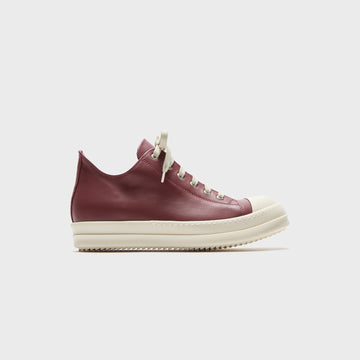 Rick Owens Scarpe In Pelle Low Sneaker – Rosewood / Milk / Milk