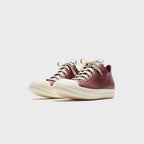 Rick Owens Scarpe In Pelle Low Sneaker – Rosewood / Milk / Milk