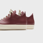 Rick Owens Scarpe In Pelle Low Sneaker – Rosewood / Milk / Milk