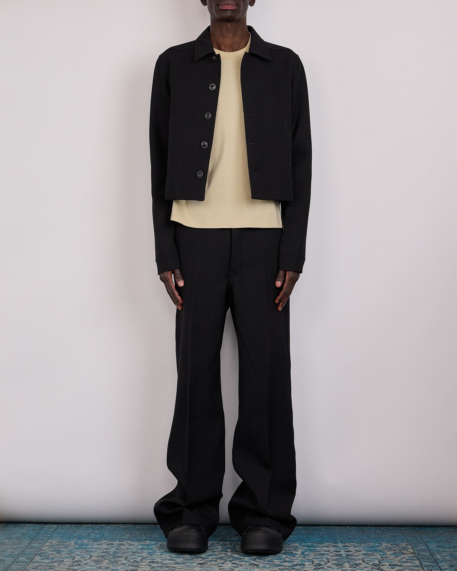 Rick Owens Alice Brad Jacket Wool Whipcord Black
